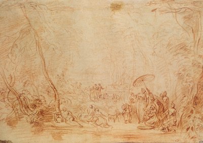 Rescue of Moses from the Water by Jean Antoine Watteau
